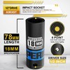 KIRXST Impact Wrench Nuts 1/2 Inch, SW 18 mm Power