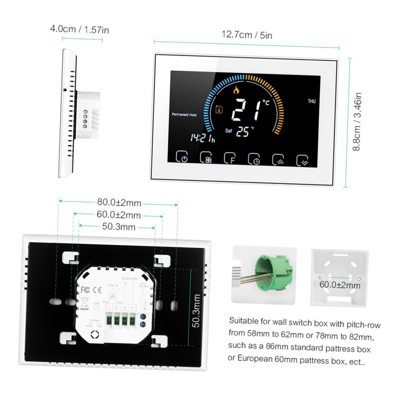 TEHAUX Smart Floor Thermostat WiFi Enabled Temperature Controller Safe Heating
