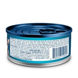 Blue Buffalo Tastefuls Wet Cat Food Paté, Made with Natural Ingredients | Turkey and Chicken Entrée, 3-oz. Cans (24 Count)