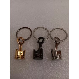 Car Piston Connecting Rod Car Engine Metal 3D Keyring Keychain Key Chain Ring