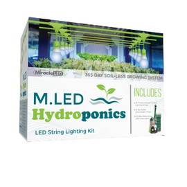 Miracle LED Hydroponics LED Indoor Grow Light Kit - Includes 2 Ultra Grow Blue Spectrum 150W Replacement Grow Light Bulbs & 1 2-Socket Corded Fixture with SproutMatic Timer (6-Pack)