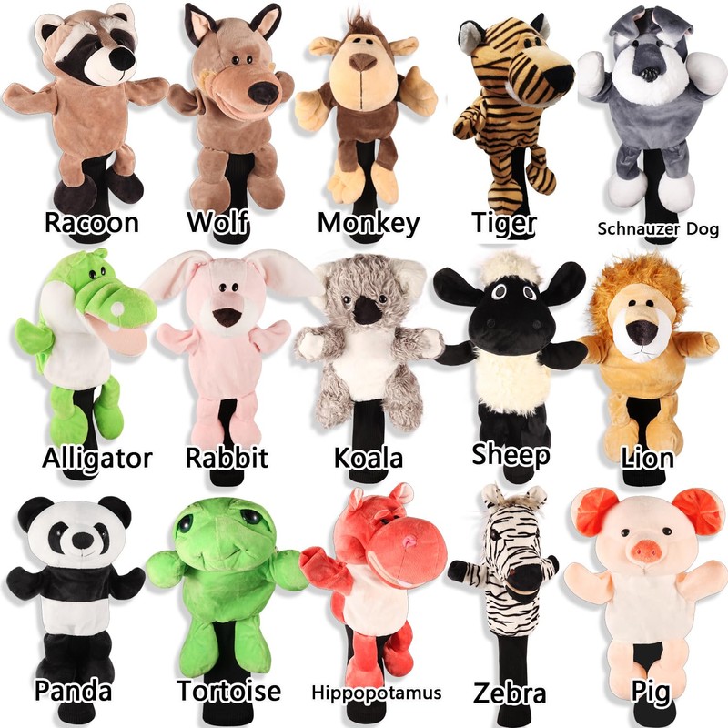 SHABIER Plush Novelty Animal Golf Driver Head Cover for 460cc