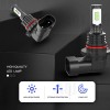 AQJ 9005 9006 LED Headlights*4 Kit Combo Bulbs 8000K Blue