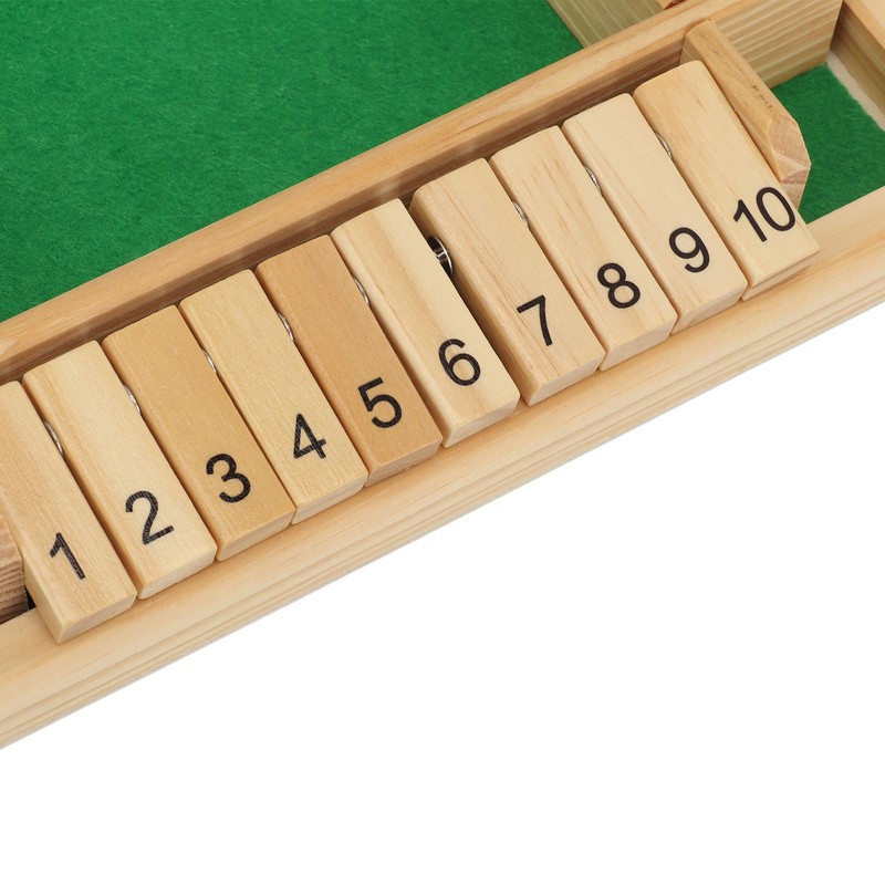 Four Sided Flop Game for Kids Adults Wooden Board Game