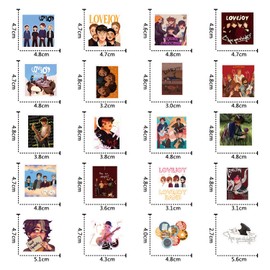 62Pcs Lovejoy Stickers Pack, Cute Cartoon Vinyl Waterproof Sticker Decals for Water Bottle, Laptop, Phone, Scrapbooking, Journaling Choice for Adults for Party Supply Decor