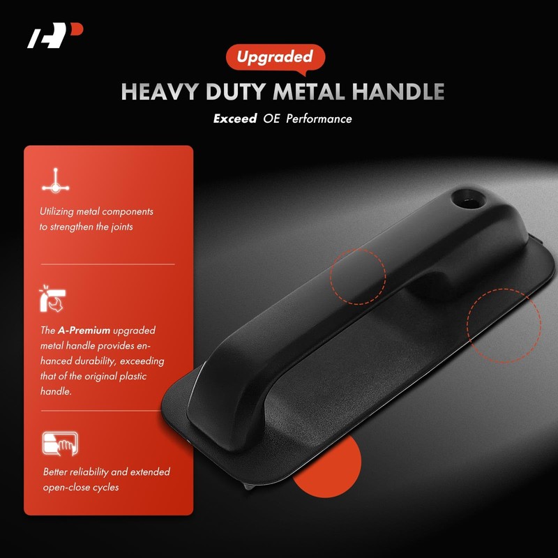 A-Premium Upgraded Metal Exterior Door Handles Compatible with Ford F-150