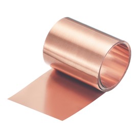 sourcing map Copper Sheet Roll 2000mm x 40mm x 0.05mm, 99.9% Pure Copper Strip Copper Flashing Metal Foil Plate for Electricity DIY Projects (Multiple Sizes)