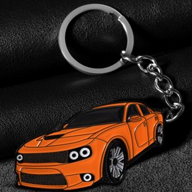 zuxiaoyaya for Charger Keychain Accessories-Fob Cover Cool Mods compatible with Dodge Charger SRT 392 Orange