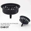 EADOT 3-1/2 Inch Matte Black All Stainless Steel Kitchen Sink