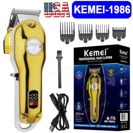 Kemei 1986 Professiona Hair Clipper Trimmer Barber Cordless shaver Cutting Metal