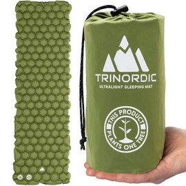 TRINORDIC Camping Sleeping Mat, Air Mattress, Ultralight Inflatable, Foldable, Super Light, One Man Air Mattress, Suitable for Outdoor Camping Man Air Mattress, Suitable for Outdoor Camping