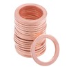 sourcing map 20Pcs 16mm x 22mm x 1.5mm Copper Flat