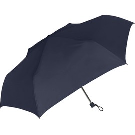 Nakatani 723-050 Natural Basic Folding Umbrella, Fast Shut, Navy, Solid Color, Hand Opening, Shape Memory Processing, 21.7 inches (55 cm)