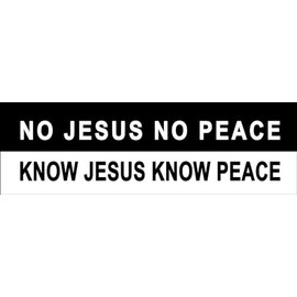 Stickers for Everyone No Jesus no Peace Know Jesus Sticker Realistic Wall Decal for Car Truck Bumper Laptop Vinyl Window Wall US