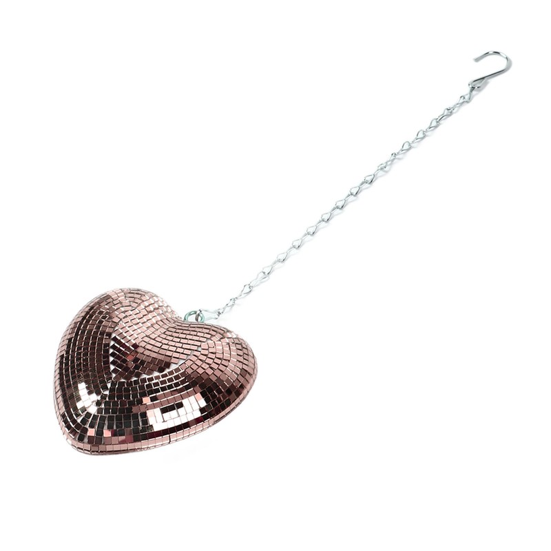 Heart Shaped Mirror Ball Shiny Decorative Reflective Mirror Ball Ornament