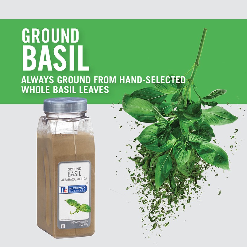 McCormick Culinary Ground Basil, 12 oz - One 12 Ounce