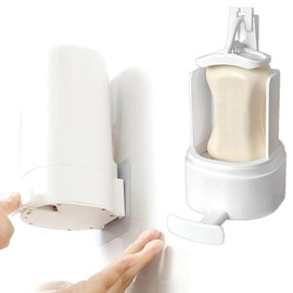 Soap Dispenser for Solid Hand Soap, Soap Mill Grater, Mill for Soap Pieces, Soap Mill for Soap Bar, Grinding Soap Box Wall Mounted Soap Holder for Shower Bathroom, Refillable