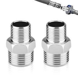 Shower Hose Connectors - TRACOMPAN 2 Pack Male to Female Shower Connector | Shower Fittings and Accessories | Universal Water Pipe Connector for Bathroom Shower Systems & Hose Pipe Installations