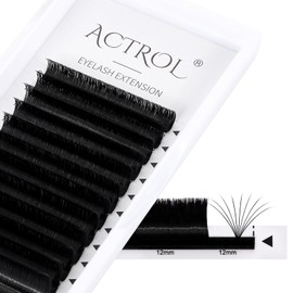 ACTROL Easy Fan Lashes Eyelash Extensions 0.07 D 70° Curl 9-16mm Mixed Tray Mink Volume Premade Russian Lashes 3D-20D Withstand 100℃
