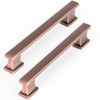 GRANTENOV 5 Inch (128mm) Brushed Antique Copper Cabinet Pulls Handles