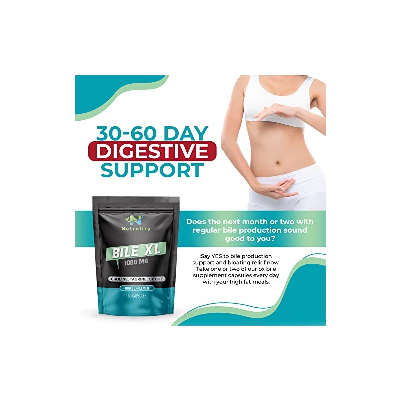 Nutrality Bile XL - 60 Capsules - Bile Supplement for