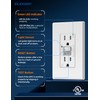 ELEGRP GFCI Outlet w/Nightlight, 15 Amp Self-Test GFI Electrical Outlet,