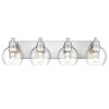 METWET Bathroom Light Fixtures, 4 Light Brushed Nickel Vanity Light,