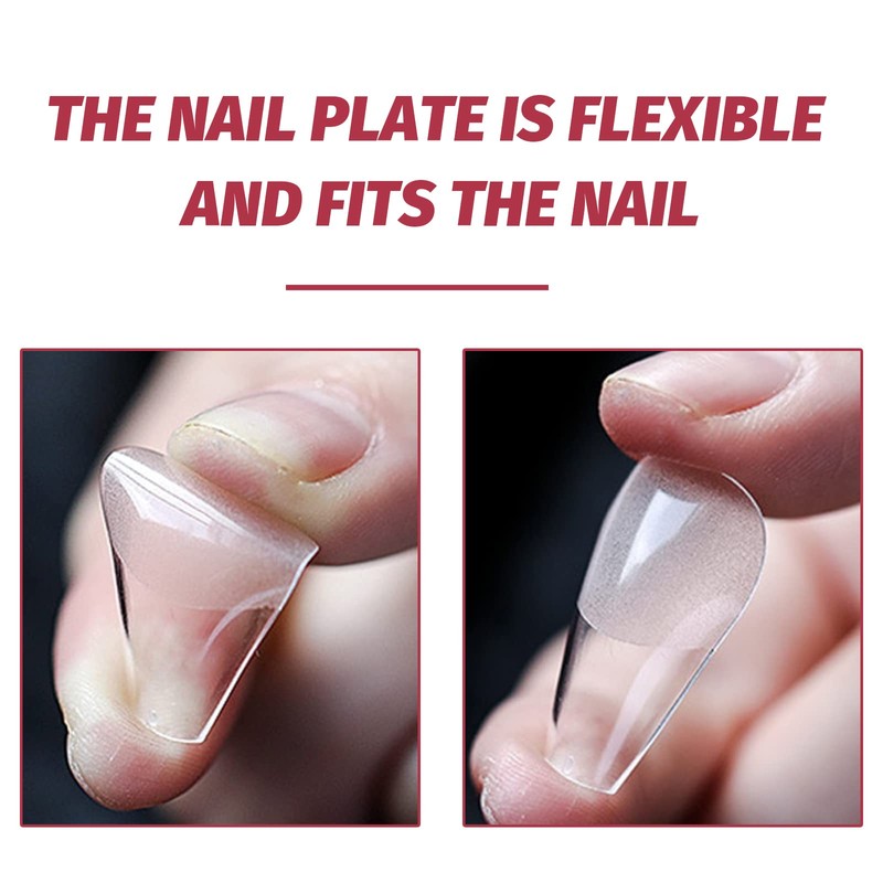 Pack of 240 Nail Tips, Fake Nails Transparent, Full Cover