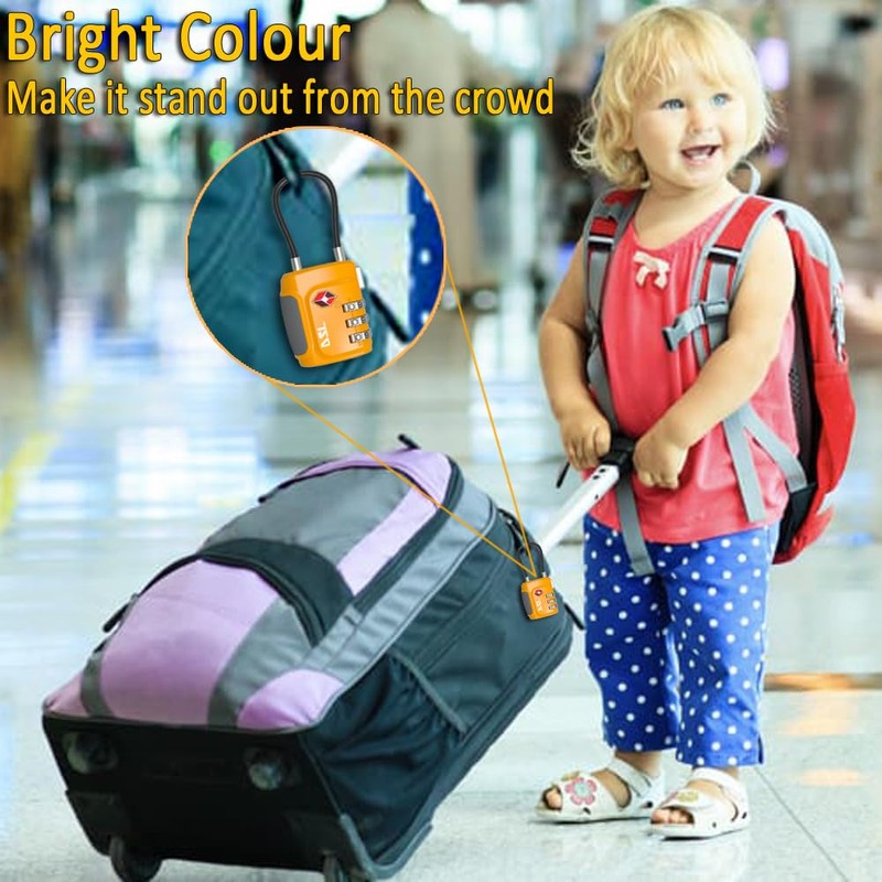 TSA Approved Luggage Lock, DSL Pack of 2 Travel Combination