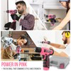 LIRFIX 110-Piece Pink USB Charging Electric Screwdriver Set - Low-Power
