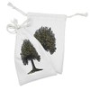 Ambesonne Tree of Life Fabric Pouch Set of 2, Digital