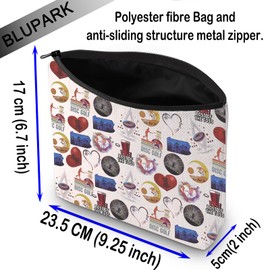 BLUPARK Disc Golf Lover Gift Boss Of The Toss Makeup Bag Disc Golf Player Toiletry Bag Funny Disc Golf Gifts, Boss Of The Toss, Retro