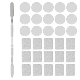 Pegatinas de Metal con Espátula de Depósito para Paleta Magnética Paleta de Maquillaje de Sombra de Ojos Vacía, Pegatinas de Metal Pegatina de Paleta Vacía de Colores Cuadrados