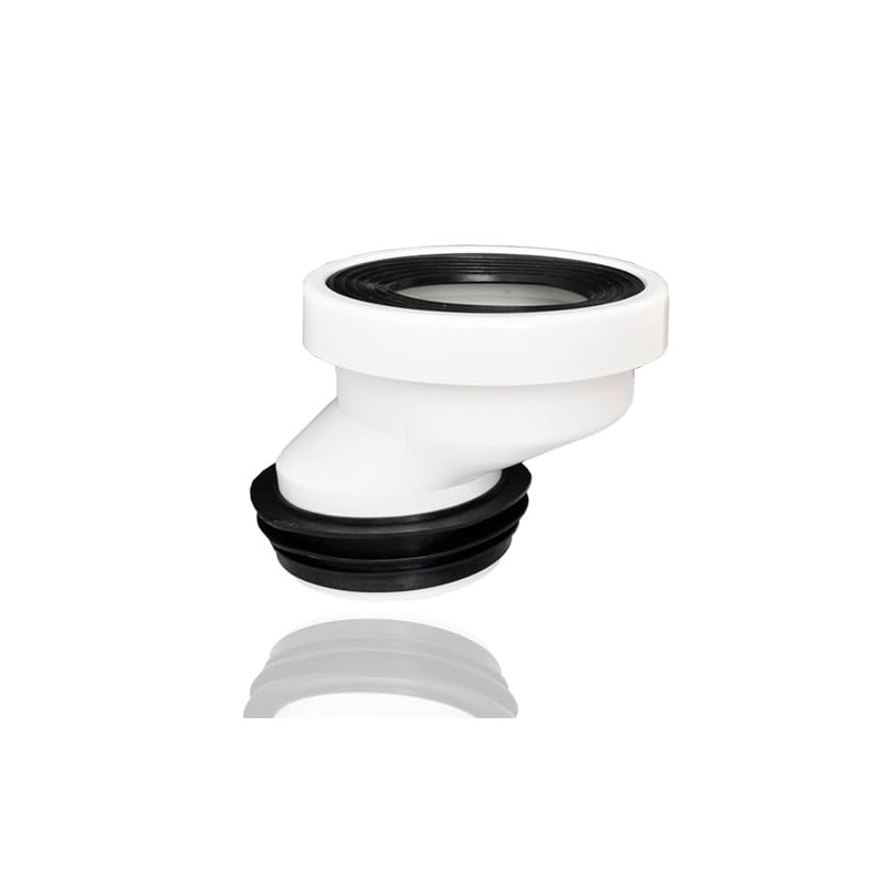 ieron 5cm Offset Toilet Connection Pipe, Plastic Excentric Angled Rigid