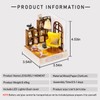 Wooden Dollhouse Kit, DIY Miniature House Kit with LED Light
