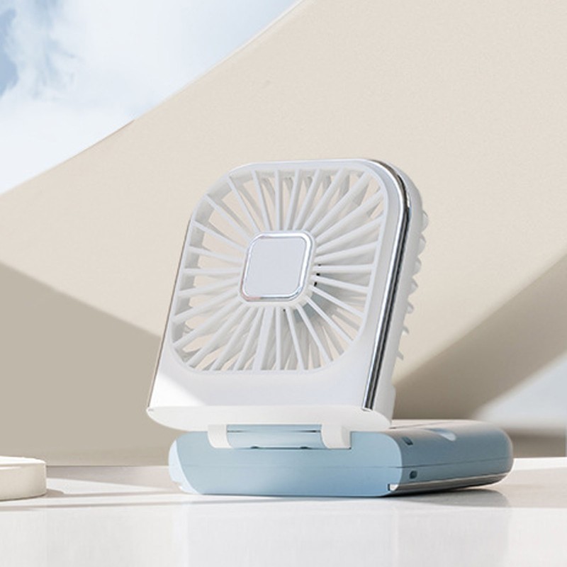 Foldable Necklace Fan Folding Digital Desktop Mobile Phone Holder Small