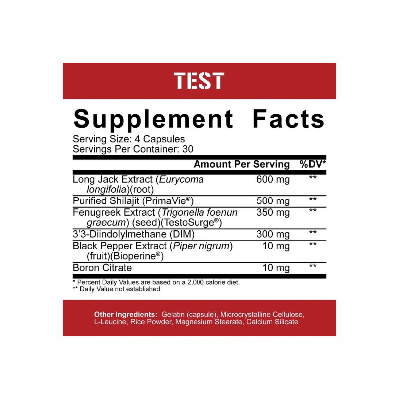 5% Nutrition - TEST BOOSTER - 120 Capsules