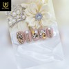 Golden Shadow Handmade Nail Tips - Long Oval / 골든쉐도우