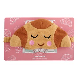 SMUG Novelty Plush Sleep Mask | Soft Padded Eye Mask for Sleeping, Travel & Naps | Light Blocking Comfort for Home, Flights & Gifts | Croissant