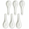 Asian Soup Spoons, 6-Piece White Ceramic Set