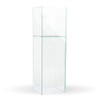 Clear Floral Glass Square Planter 14" H x 5.5" W