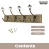 Keypak Victorian Wall-Mounted Coat 4,Hook Rail, 46 cm, Handcrafted Dark