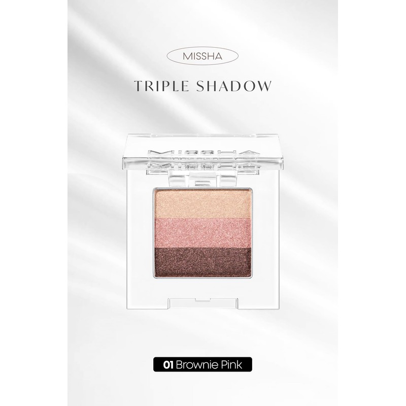 Missha The Style Triple Shadow No.01 brownie Pink