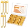 MASPHY Pack of 200 Gold Safety Pins, 28 mm Safety