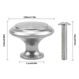 Natuce Matt Black Drawer Knobs, Pack of 10, Drawer Handles, Furniture Knobs, Drawer Knobs Set, Dresser Knobs, Furniture Handles, Modern, with Round Top, 30 mm Knob for Cupboard, Drawer, Kitchen