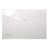 A4 Clear Stud Wallet Folder Plastic Document Holder File Popper