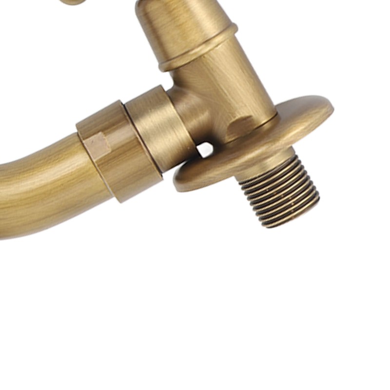 S Spout Antique Wall Mounted Faucet Single Cold Anti Freeze