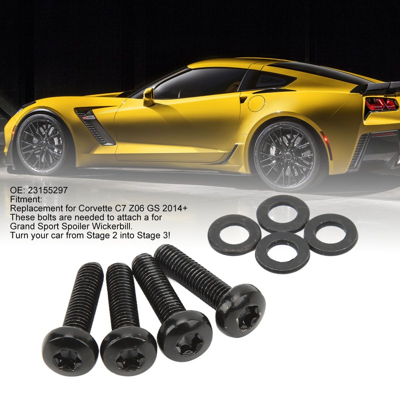 Spoiler Wickerbill Center Bolts Set 23155297 Replacement for Corvette C7