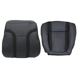 AOUTTUOA 2pcs Driver Side Bottom and Top Lean Back Leather Seat Cover Black Compatible with Ford F150 Raptor SVT 2010 2011 2012 2013 2014