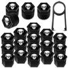 Biomar Labs 16pcs Wheel Nut Covers + 4 pcs Locking